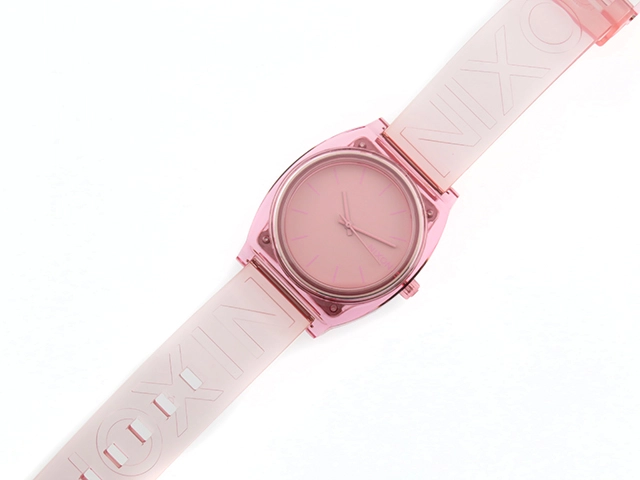 NIXON　ニクソン　腕時計　タイムテラーP　A1193146　SS/シリコーン　ピンク文字盤　クオーツ【430】2148103684821