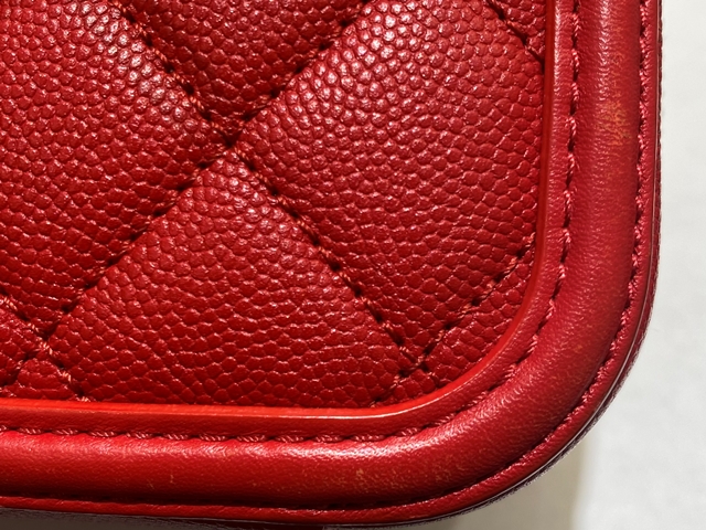 CHANEL シャネル CCフィリグリー A93343 チェーンヴァニティ レッド/GP