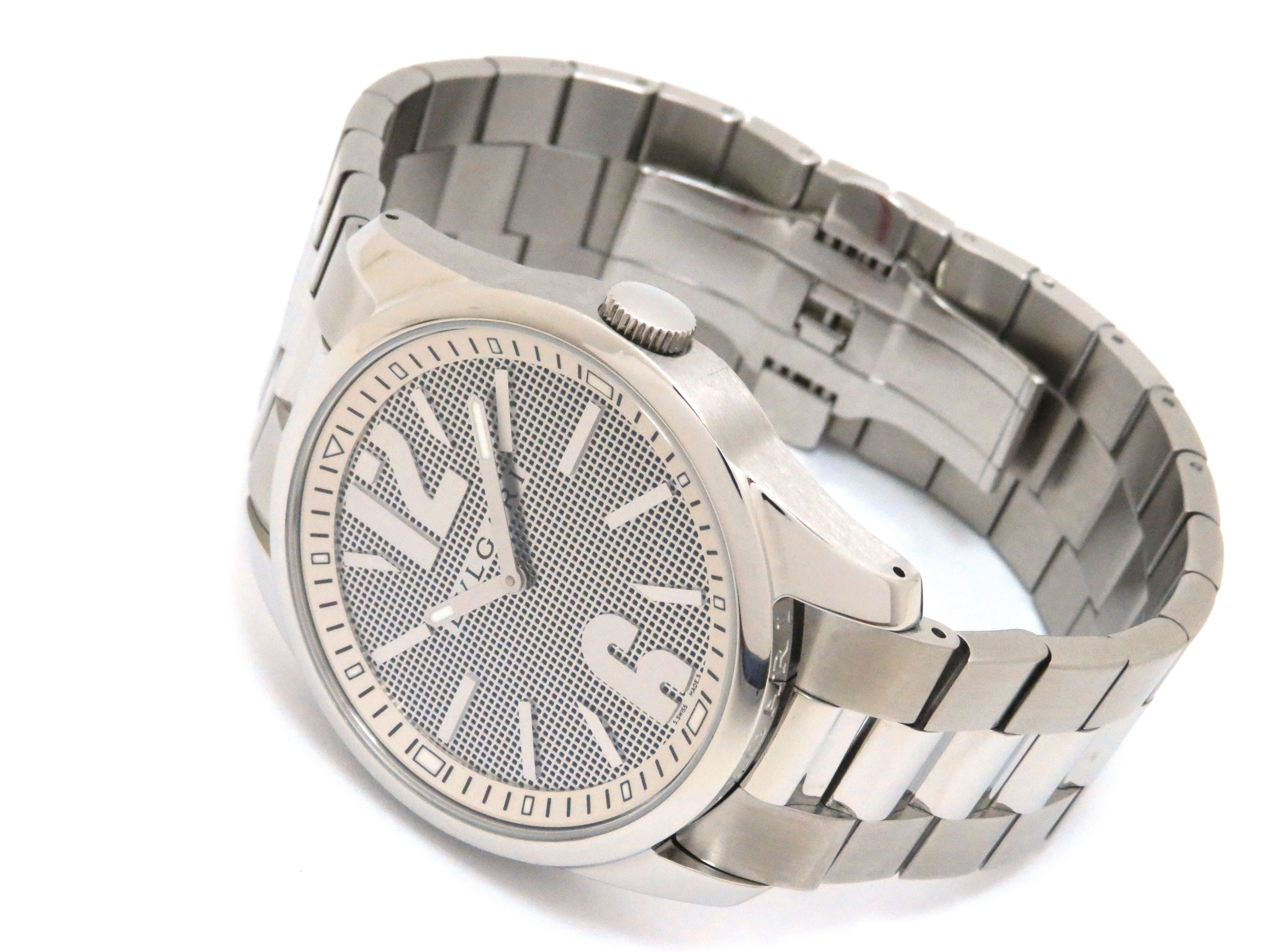 BVLGARI ブルガリ ソロテンポ ST42S クォーツ SS メンズ グレー