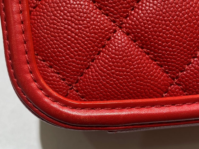 CHANEL シャネル CCフィリグリー A93343 チェーンヴァニティ レッド/GP