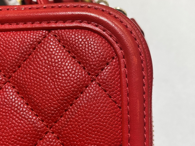 CHANEL シャネル CCフィリグリー A93343 チェーンヴァニティ レッド/GP