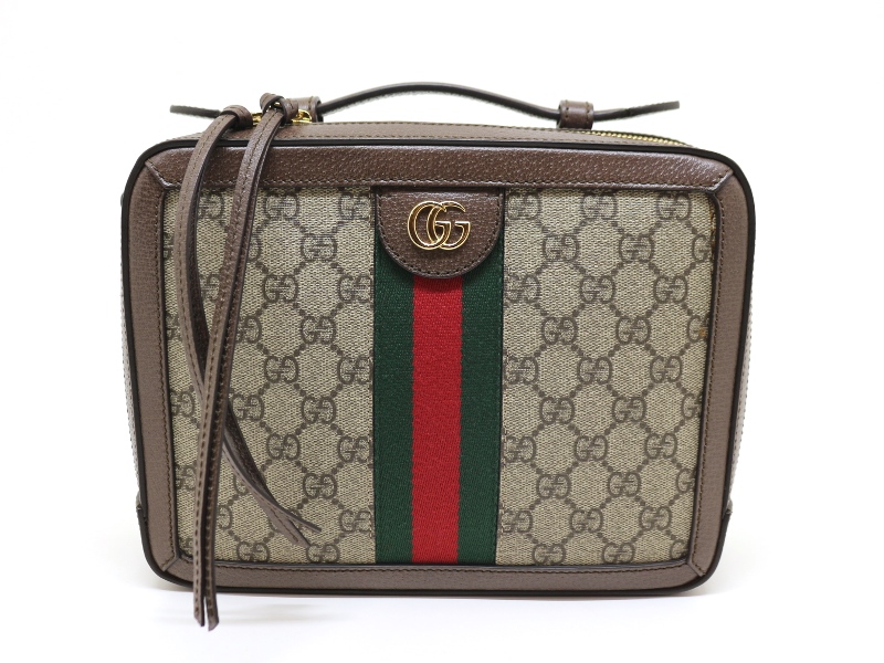 GUCCI ブラウンショルダーバッグ Gucci ブラウンレザー ショルダーバッグ
