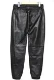 SAINT LAURENT　サンローラン　衣類　ラムレザートラックロングパンツ　メンズ46　ブラック　羊革　2143300205923　【200】