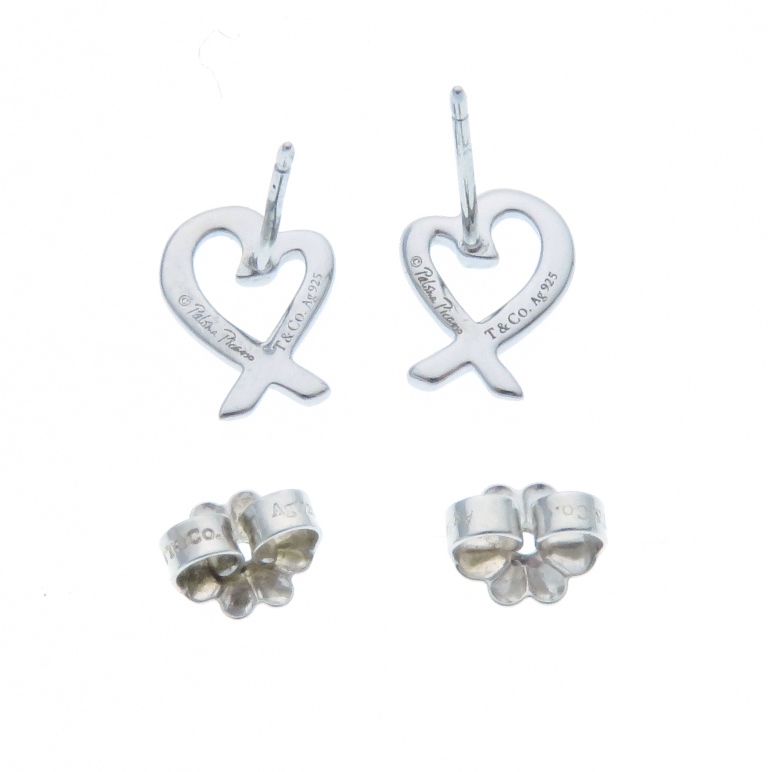 Tiffany & Co ティファニー　ラビングハート ピアス シルバー 925 Tiffany ティファニー ピアス ラビングハート シルバー925