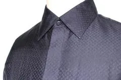 LOUIS VUITTON ルイヴィトン Yシャツ メンズ38/15 ネイビー シルク RM231F NE1 HOS9PW （2143000675774）【200】