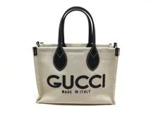 GUCCI グッチ グッチプリント ミディアムトートバッグ ベージュ