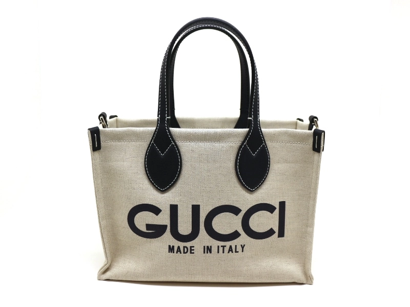 GUCCI グッチ グッチプリント ミディアムトートバッグ ベージュ