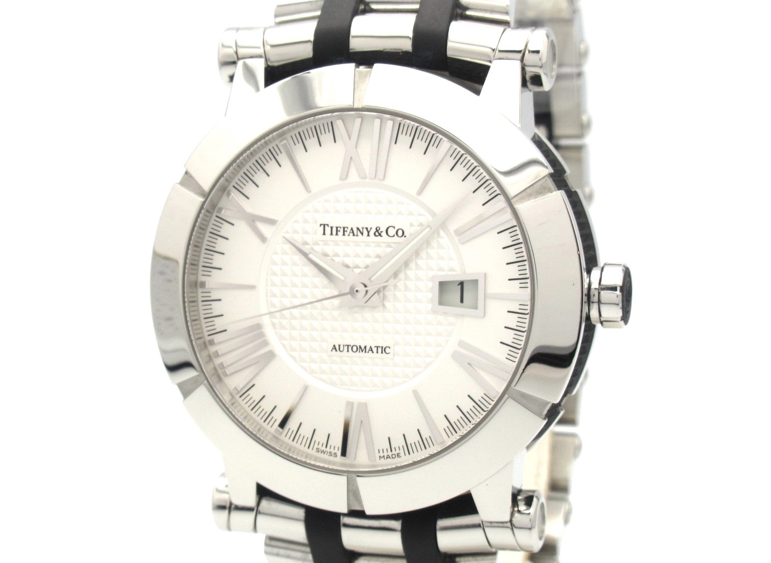 TIFFANY ティファニー アトラス ジェント Z1000.70.12A21A00A メンズ腕時計 シルバー SS オートマチック 【432】  の購入なら「質」の大黒屋（公式）