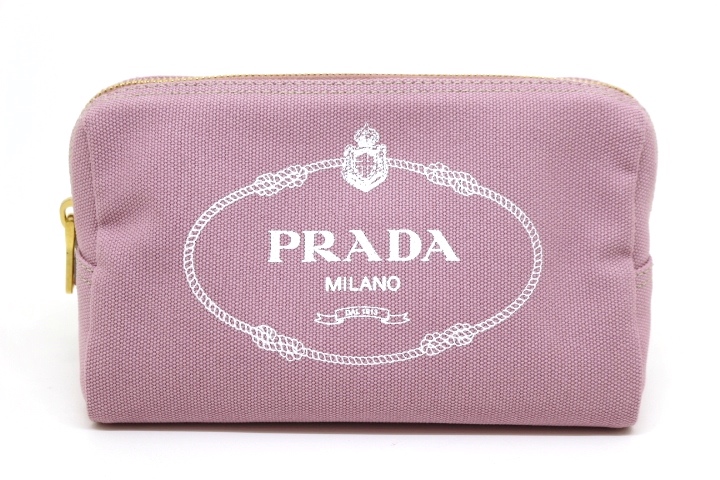 PRADA プラダ 二つ折り財布 財布 サフィアーノレザー ネイビー/グレー 