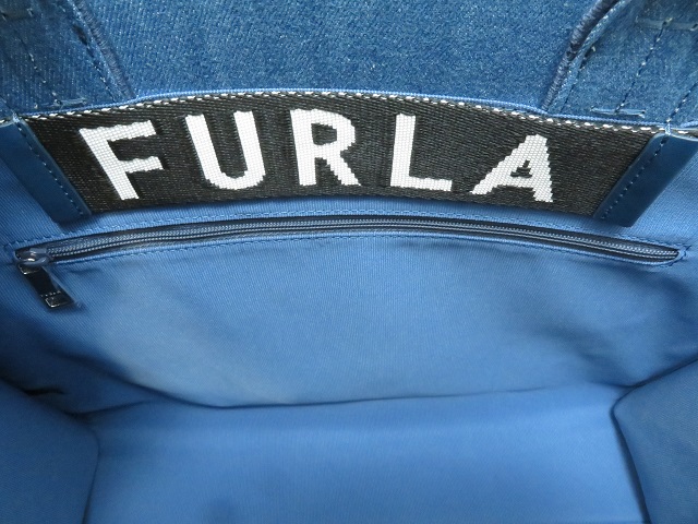 FURLA フルラ オポチュニティ トートバッグ ブルー デニム