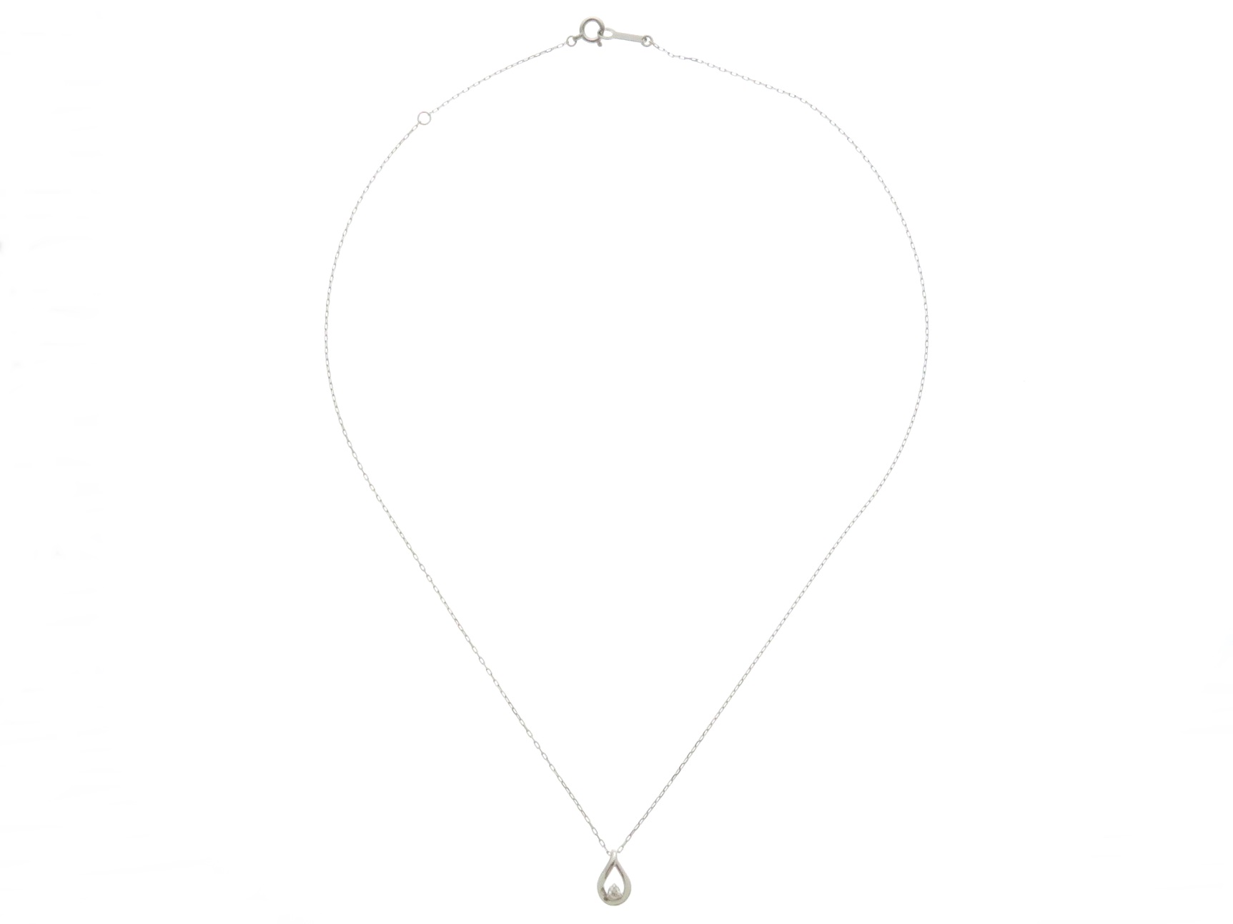 4℃　ヨンドシー　K10ホワイトゴールドネックレス　雫　ダイヤモンド　限定品 4℃ ヨンドシー ネックレス ドロップ 雫 K10ホワイトゴールド