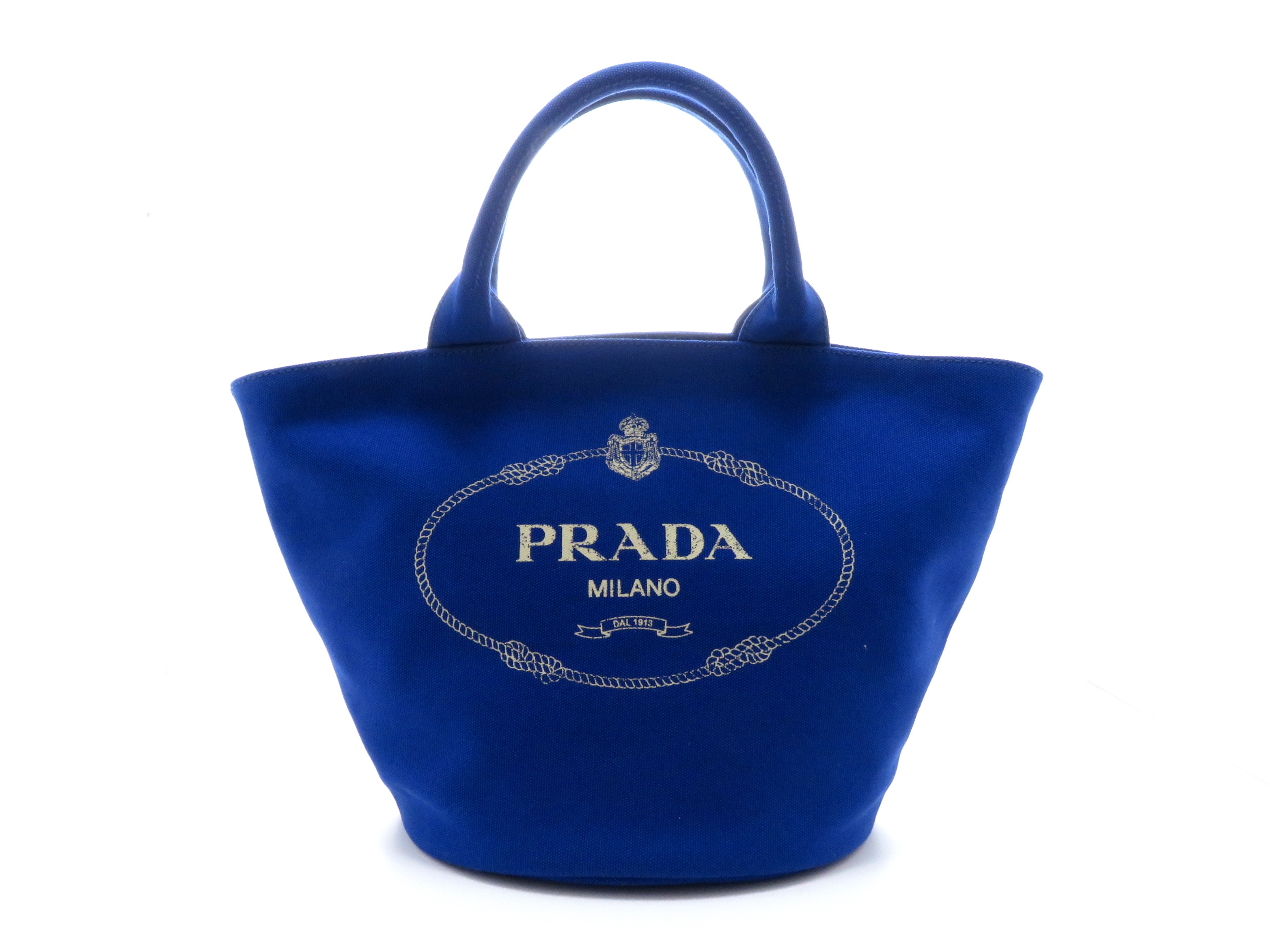 PRADA♡カナパ  2wayミディアムトートバッグ  ブルー