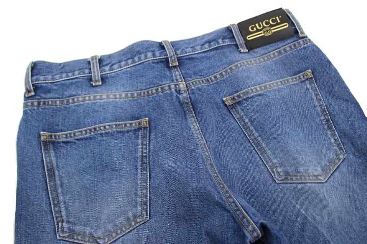 GUCCI グッチ 衣類 ウォッシュドデニム テーパードパンツ デニム