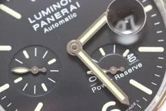 PANERAI パネライ 腕時計 2010年正規品 ルミノール パワーリザーブ PAM00090 ブラック文字盤 ステンレス／アリゲーターベルト 自動巻 【472】SJ