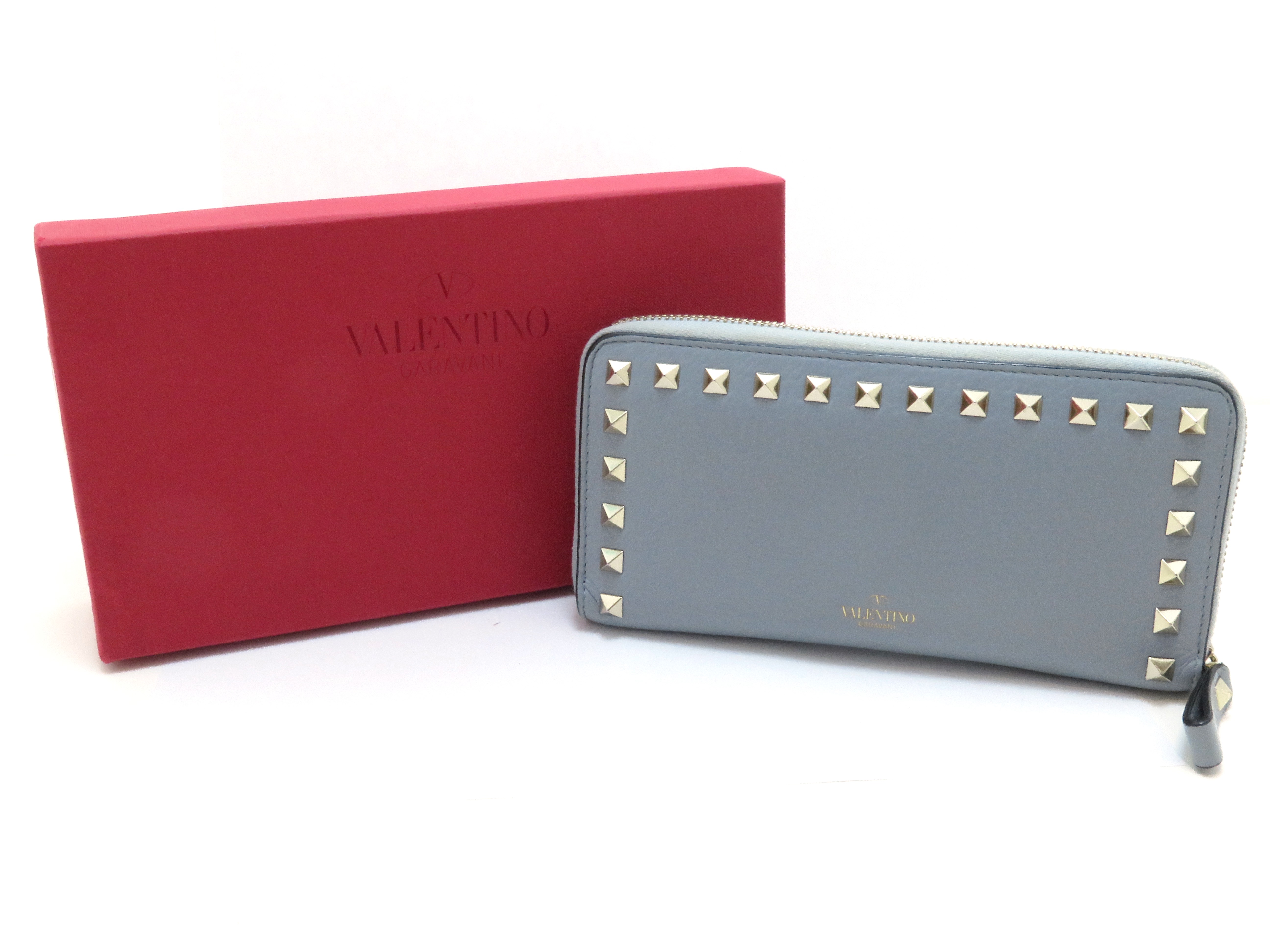 VALENTINO ヴァレンティノ ロックスタッズジップウォレット VALENTINO ヴァレンティノ ロックスタッズジップウォレット