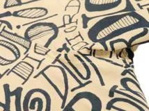 DIOR×Shawn Stussy　ディオール×ショーンステューシー　総柄シャツ　メンズ38　ブルー　レーヨン　013C501A4935　2143000675804　【432】