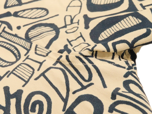 DIOR×Shawn Stussy　ディオール×ショーンステューシー　総柄シャツ　メンズ38　ブルー　レーヨン　013C501A4935　2143000675804　【432】