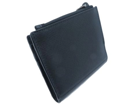 Prada　プラダ　二つ折り財布　 ブラック　 サフィアーノ　2MC066【431】2143000734884