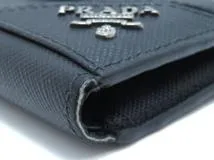Prada　プラダ　二つ折り財布　 ブラック　 サフィアーノ　2MC066【431】2143000734884