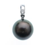 JWEWLRY　ノンブランドジュエリー　トップ　K18ホワイトゴールド　パール　ダイヤモンド約0.06カラット　約3.0g　2141300461158　【205】