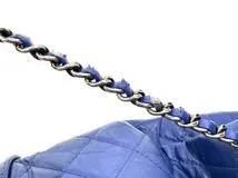 CHANEL シャネル ガブリエルドゥシャネルバックパック ブルー/ゴールド金具/シルバー金具 カーフ【472】YY