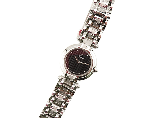 FENDI フェンディ オロロジ ズッカ 750L F75210L ブラック文字盤 ステンレススチール クォーツ レディース時計 2148103670688【207】