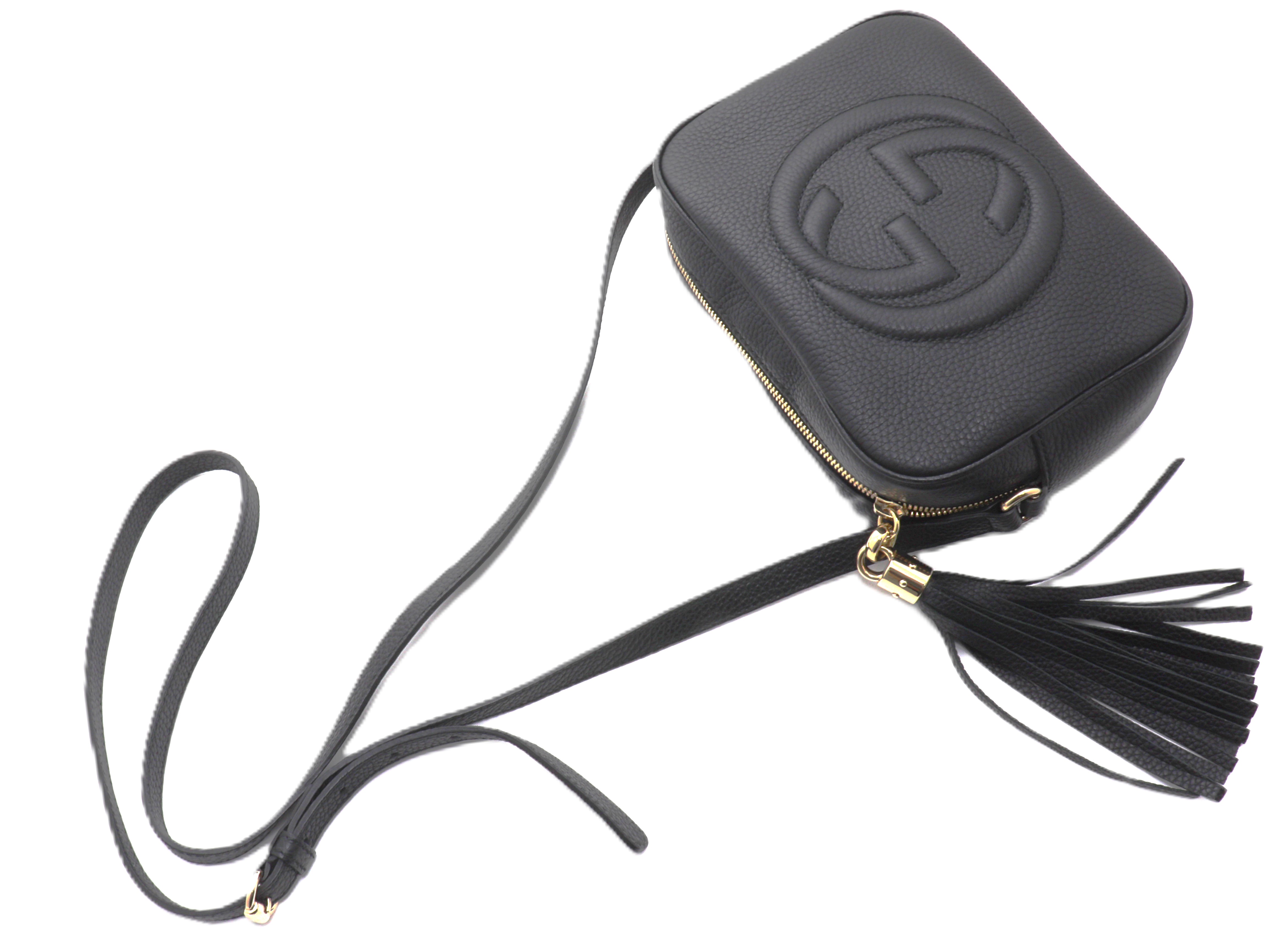 【即完売注意】グッチ☆ソーホー インターロッキング ショルダーバッグ レザー 黒 GUCCI グッチ 308364 ソーホー インターロッキングG ショルダーバッグ