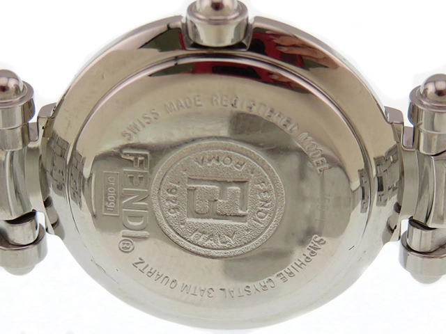 FENDI フェンディ オロロジ ズッカ 750L F75210L ブラック文字盤 ステンレススチール クォーツ レディース時計 2148103670688【207】