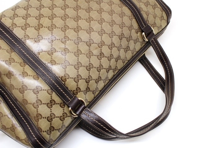GUCCIダークブラウン ボストンバッグ GUCCI - グッチ GUCCI シェリーライン ボストン バッグ レザー