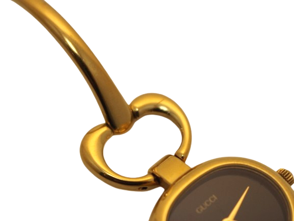 GUCCI グッチ 腕時計 バングルウォッチ 1600 ブラック GP クオーツ