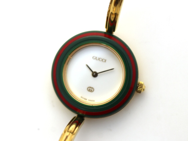 GUCCI グッチ 腕時計 チェンジベゼル 1100-L ホワイト GP