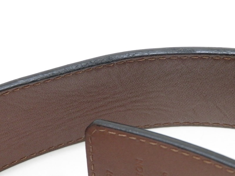 LOUIS VUITTON しまへ ブラウンレザーベルト LB 0061