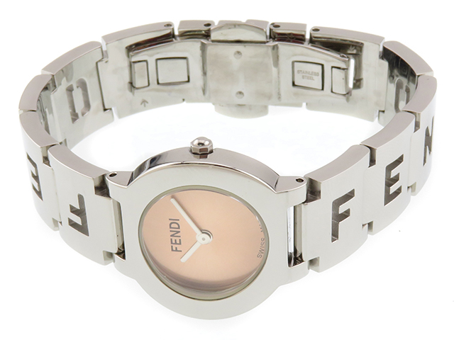 FENDI フェンディ オロロジ 3050L ピンク文字盤 ステンレススチール