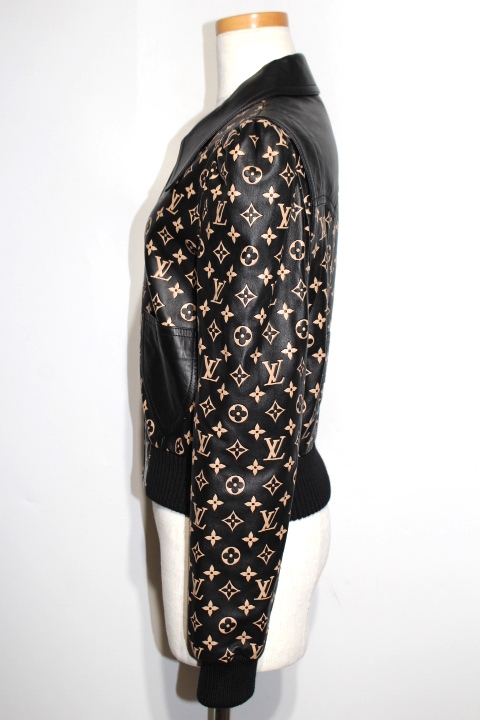 LOUIS VUITTON ルイヴィトン モノグラムレザーボンバージャケット