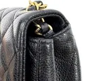 CHANEL シャネル ミニマトラッセ17チェーンショルダー ブラック/ゴールド金具 キャビア A01115【472】YY