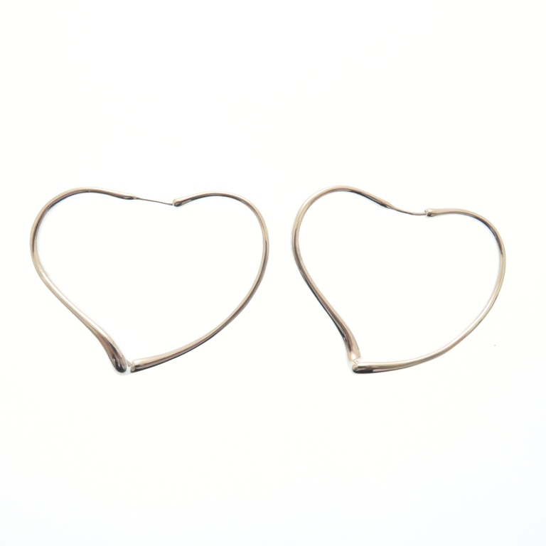TIFFANY＆CO ティファニー オープンハートフープピアス シルバー 約9.8