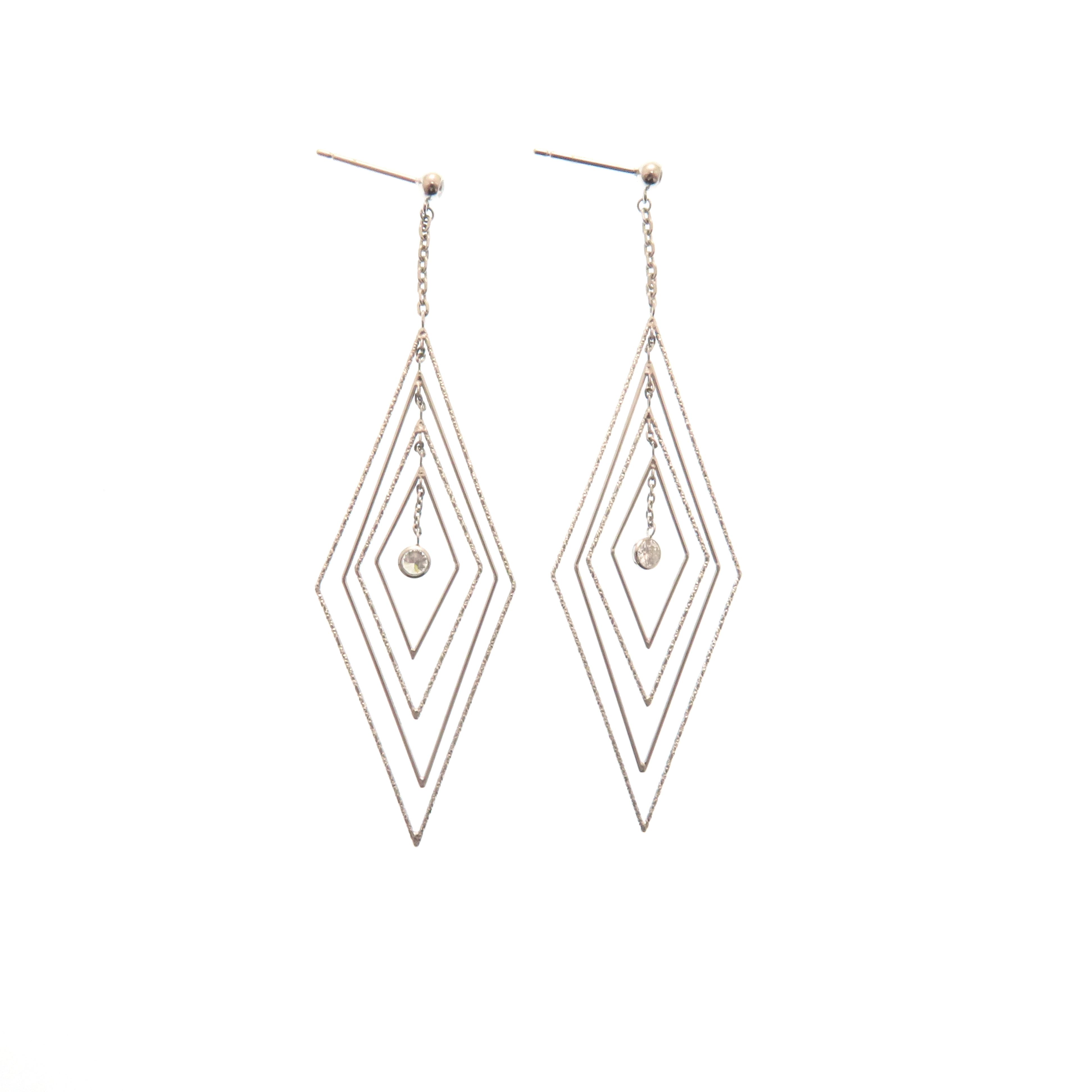 JEWELRY 貴金属・宝石 ノンブランドジュエリー ピアス K18ホワイト  