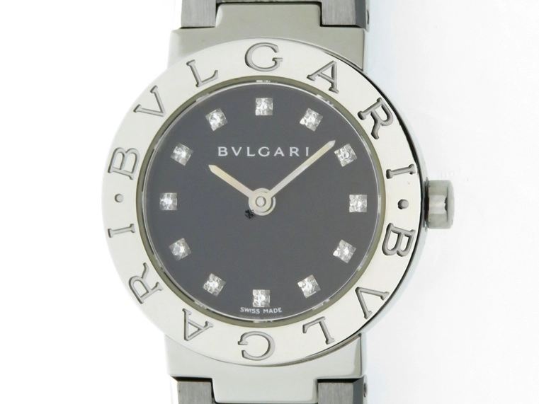 BVLGARI ブルガリ ブルガリ BB23SSD ブラック12Pダイヤ文字盤 SS