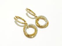 トリニティピアス　3ｶﾗｰ　セミパヴェダイヤ　7.3g　2143200629737　【432】