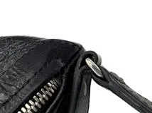 BALENCIAGA バレンシアガ グラフィティスーベニアベルトバッグXXS ブラック レザー 565510【472】YY