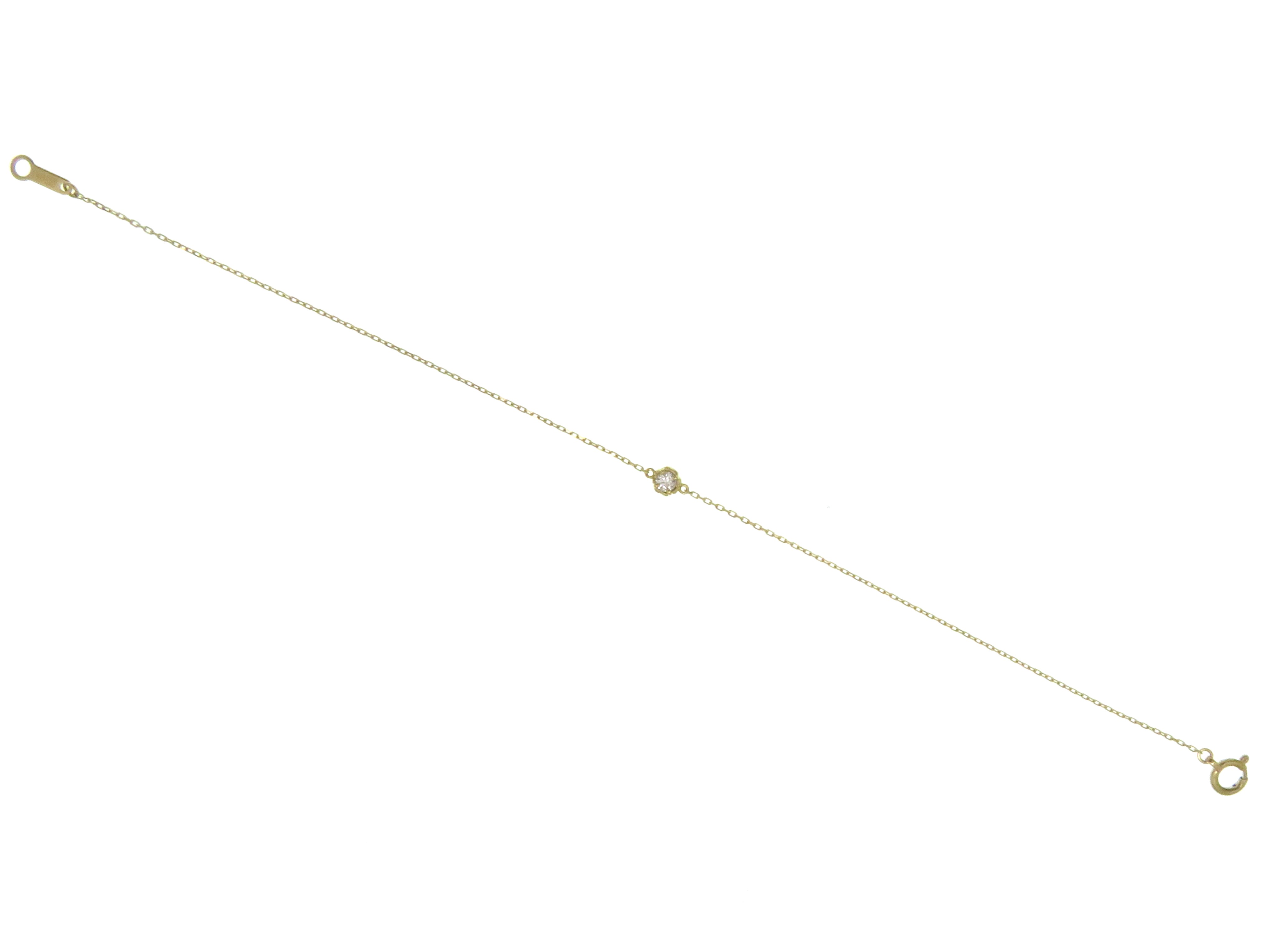 AHKAH アーカー ティアブレスレット YG ダイヤモンド 0.6g【431