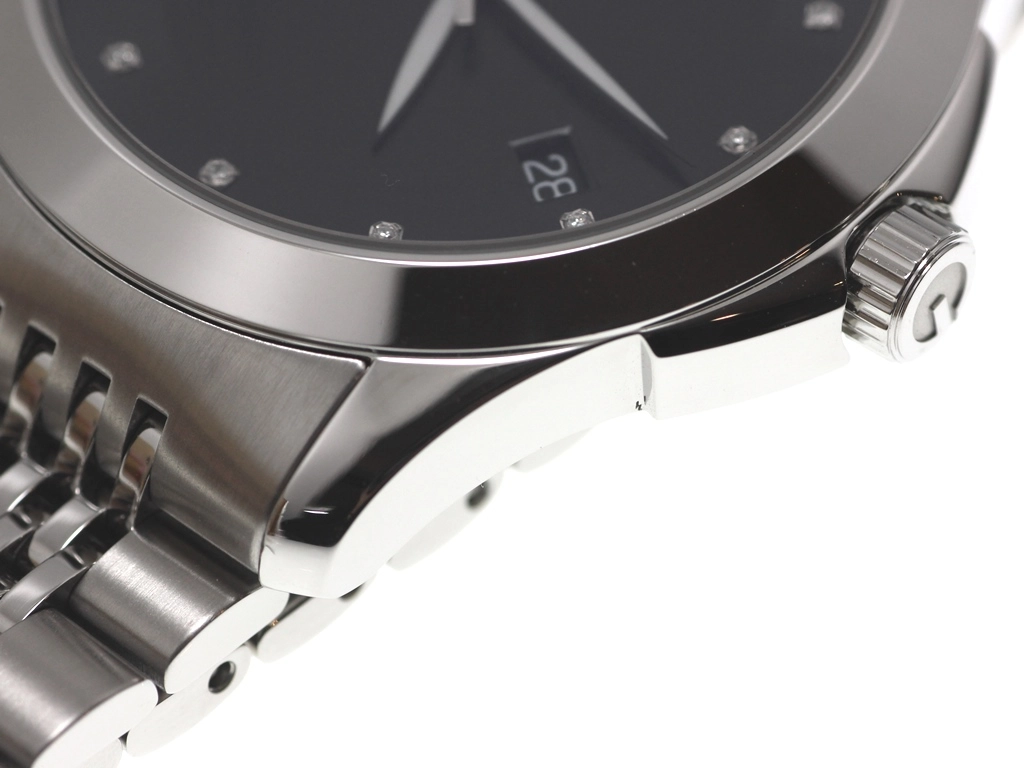 GUCCI グッチ 腕時計 Gタイムレス 126.4 YA126405 ステンレス 12Pダイヤモンドブラック文字盤 クォーツ【472】EY