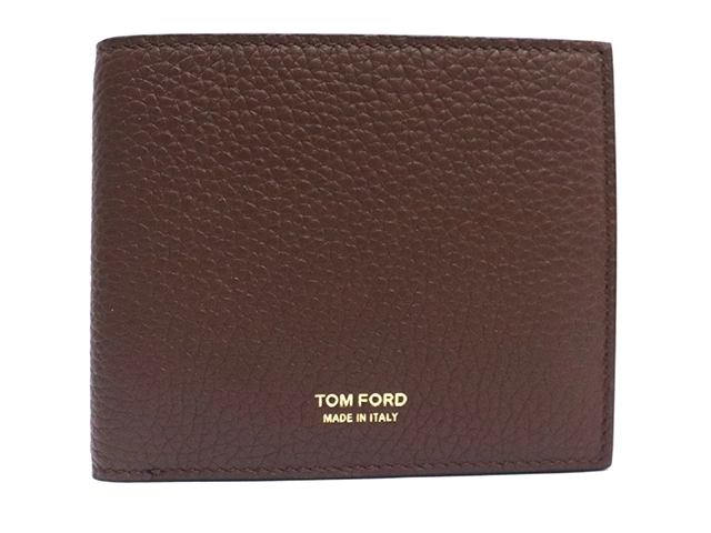 TOM FORD トムフォード 二つ折り財布 ブラウン レザー 2147200358291