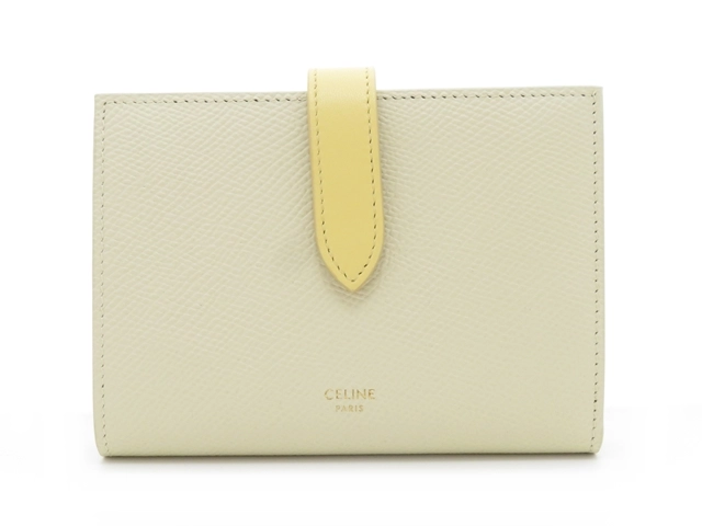 CELINE セリーヌ 二つ折り財布 10B643BRU.01PP ライムストーン／ポレン