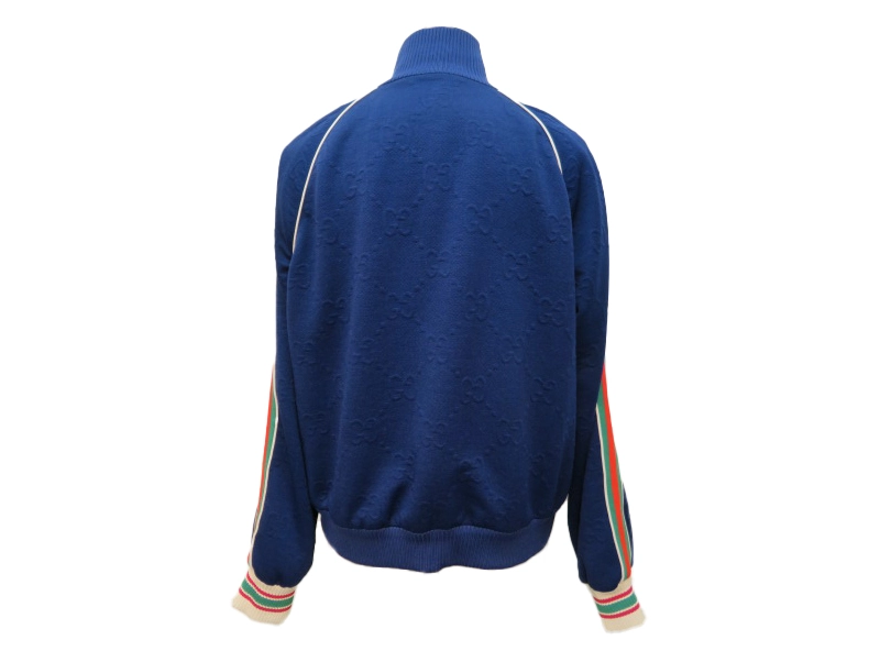 GUCCI グッチ 衣類 GG ジャージージャカードジップアップジャケット&ジョギングパンツ セットアップ メンズM ネイビー ポリエステル 662270/663569XJDE9 （2143300207965）【200】