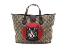 GUCCI　グッチ　ミスティックキャット　GGプリーム　2wayバッグ　ベージュ／エボス　【471】L