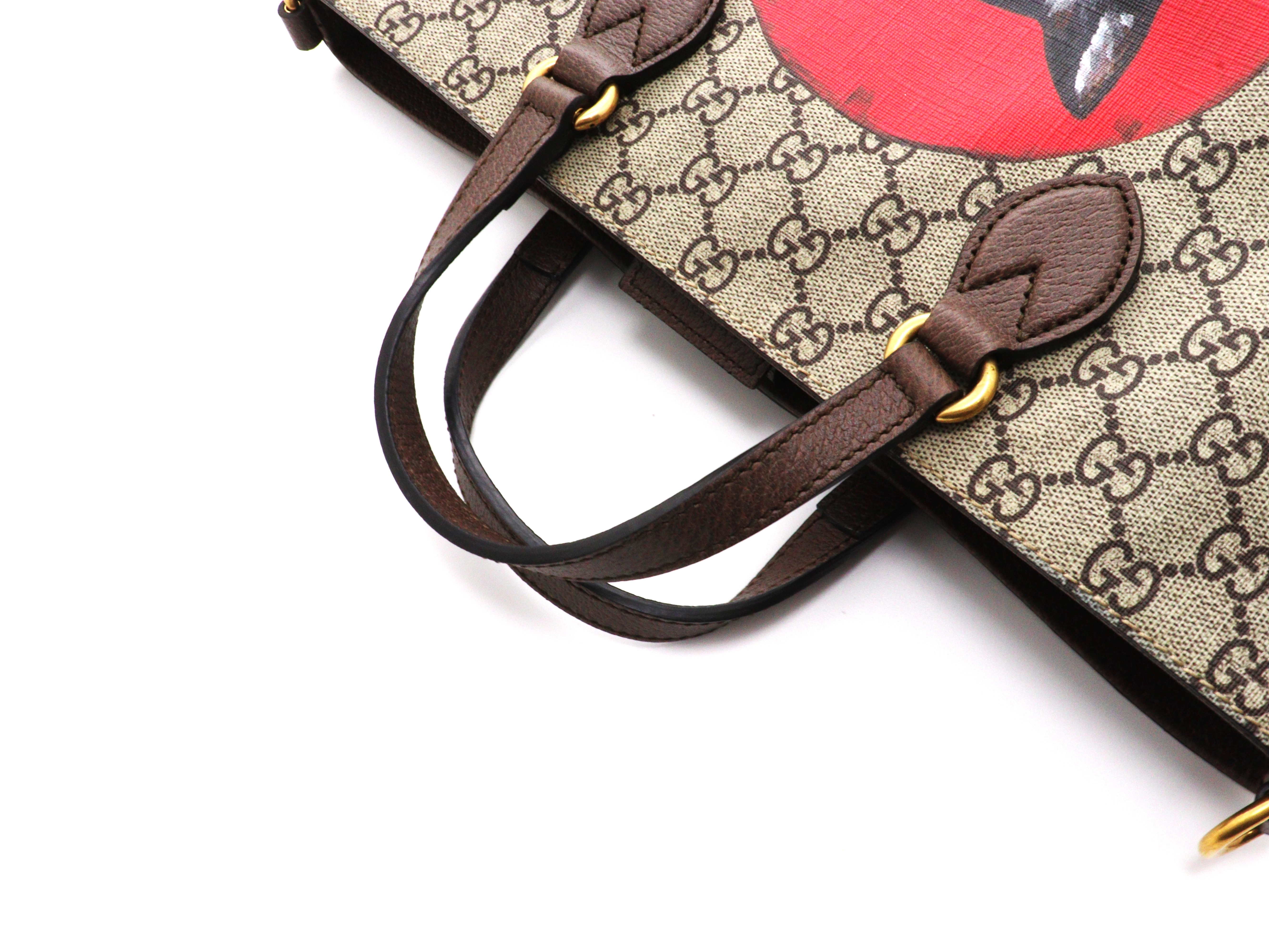 GUCCI　グッチ　ミスティックキャット　GGプリーム　2wayバッグ　ベージュ／エボス　【471】L