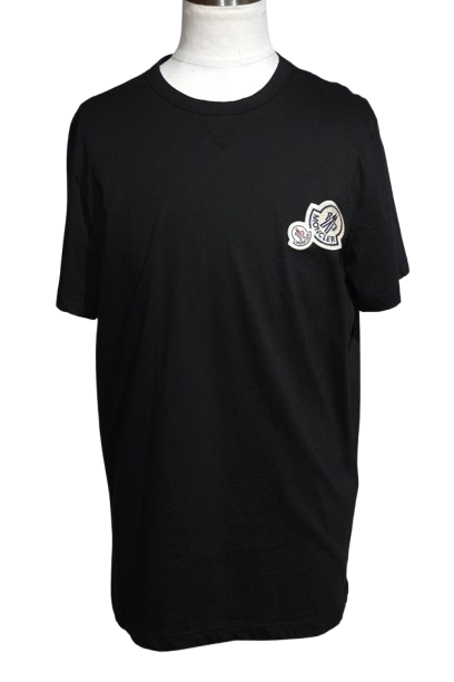 MONCLER モンクレール Tシャツ XXL メンズ ブラック コットン G20918C00038 8390Y  （2148103721090）【200】