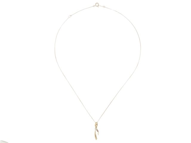 JEWELRY　ノンブランドジュエリー　ネックレス　K10PG　色石　ダイヤモンド　D0.05ct　約2.0g【431】2120000344237