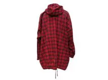 バレンシアガ　BALENCIAGA レディース チェック柄 チェスターコート 赤 バレンシアガBALENCIAGA レディース チェック柄 チェスターコート 赤